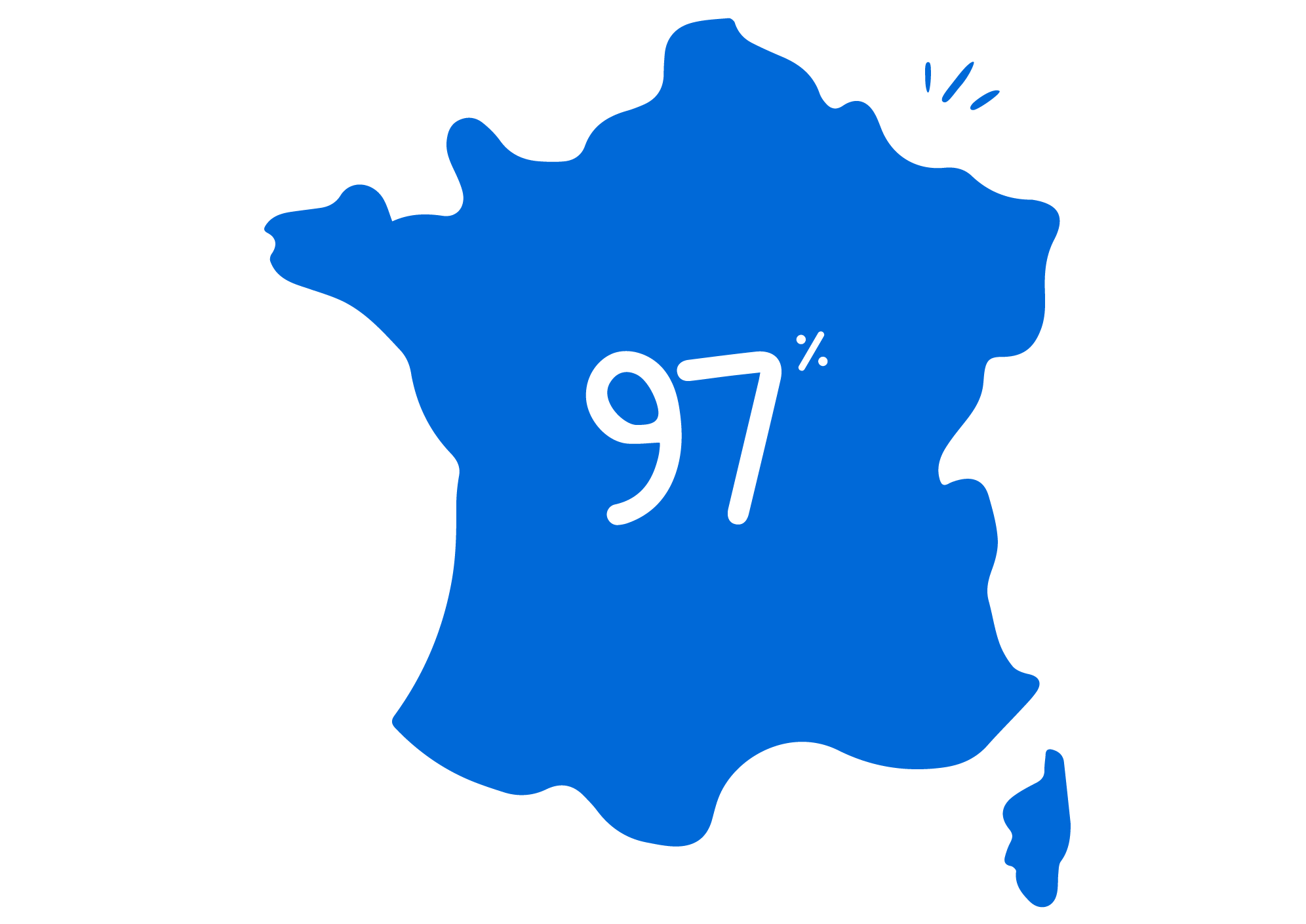 97% du territoire français