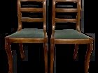 Paire de chaises à barrettes style empire en hêtre