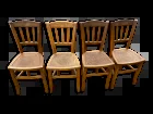 Set de 4 chaises en hêtre bistrot