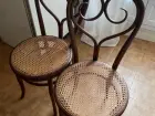 5 Chaises en bois courbé 