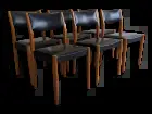 Série de 6 chaises vintage des années 50/60