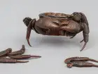 Petit crabe en bronze